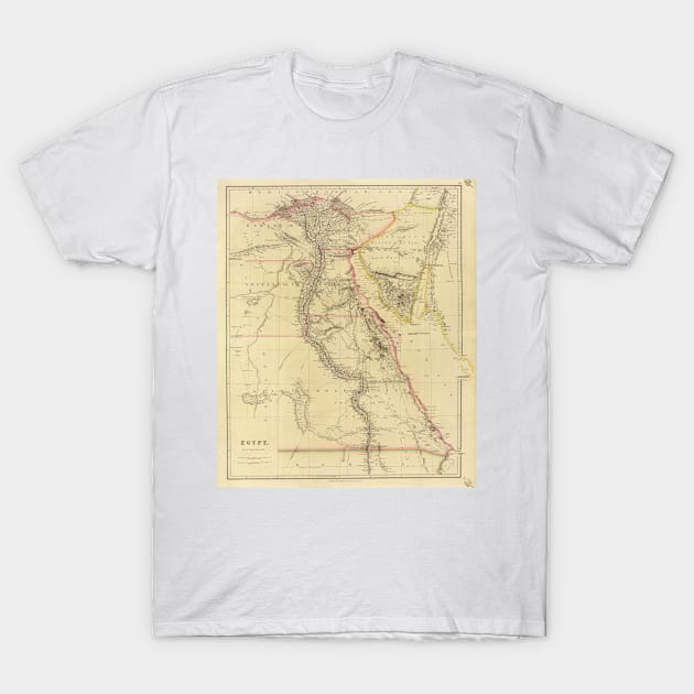 Vintage Map of Egypt (1832) T-Shirt by Bravuramedia